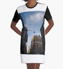 #sky, #architecture, #business, #city, #outdoors, #technology, #modern, #vertical, #colorimage, #NewYorkCity, #USA, #americanculture Graphic T-Shirt Dress