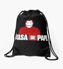 la casa de papel Drawstring Bag