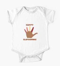 Glückliches Slapsgiving Baby Body Kurzarm