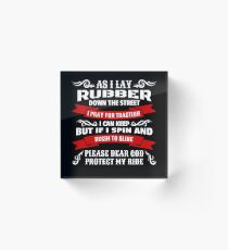 Street Drag Racing Gift Car Show Cars Racer Acrylic Block