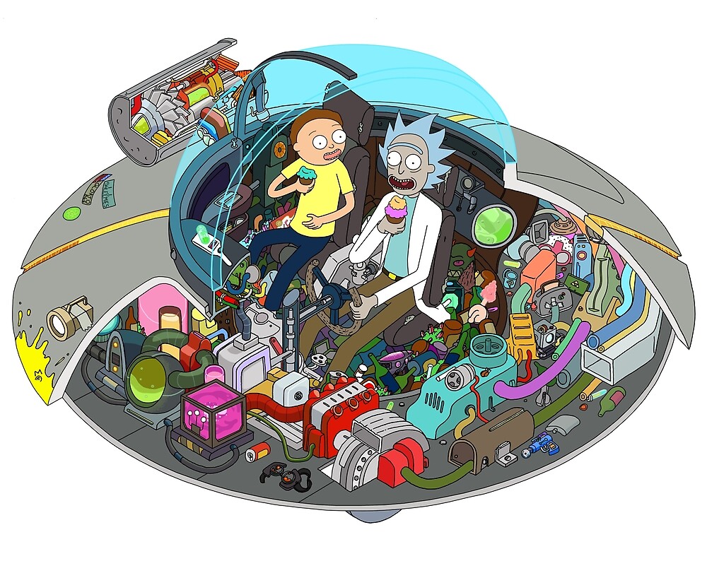 Rick And Morty Spaceship By Androoclopford Redbubble