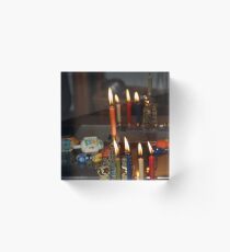 Hanuka Candles Acrylic Block