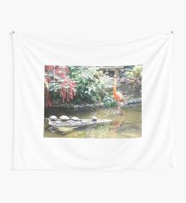 Flamingo und Schildkröten Wandbehang