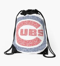 Chicago Cubs Typography Logo Drawstring Bag