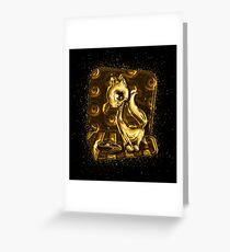 Cat food golden Gold Greeting Card