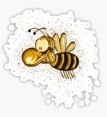 Bee honey golden Gold Sticker