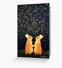 looking for shooting stars (2008) Rabbit / Bunny Art Greeting Card