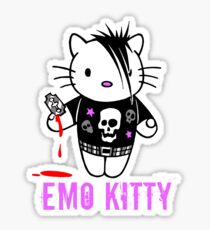 Pegatina Emo Kitty - Parodia de Hello Kitty