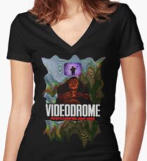 Videodrome Women's Fitted V-Neck T-Shirt