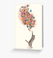 catching butterflies Greeting Card