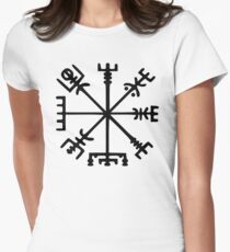 Vegvísir (Viking Compass) Women's Fitted T-Shirt