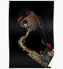 Fiery sax Poster