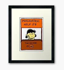 Lucy Van Pelt: The Doctor Is In Framed Print