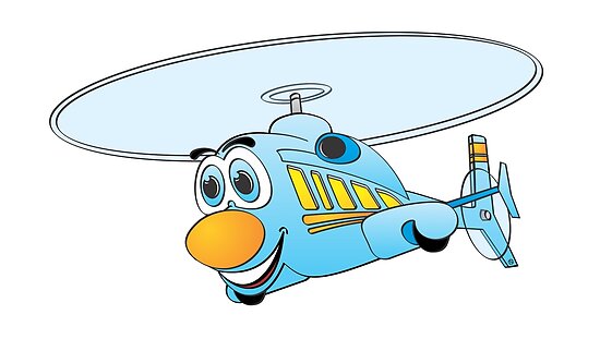 "Blue Helicopter Cartoon" Posters by Graphxpro | Redbubble