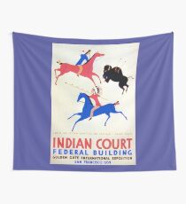 Great Plains Indian Artwork Wall Tapestry