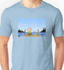 Charlie Brown Snoopy On Dock Unisex T-Shirt