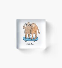 sloth and monkey weird club Acrylic Block