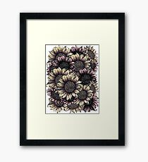 Yellow, Red, Sunflowers, flowers, pretty, print Framed Print
