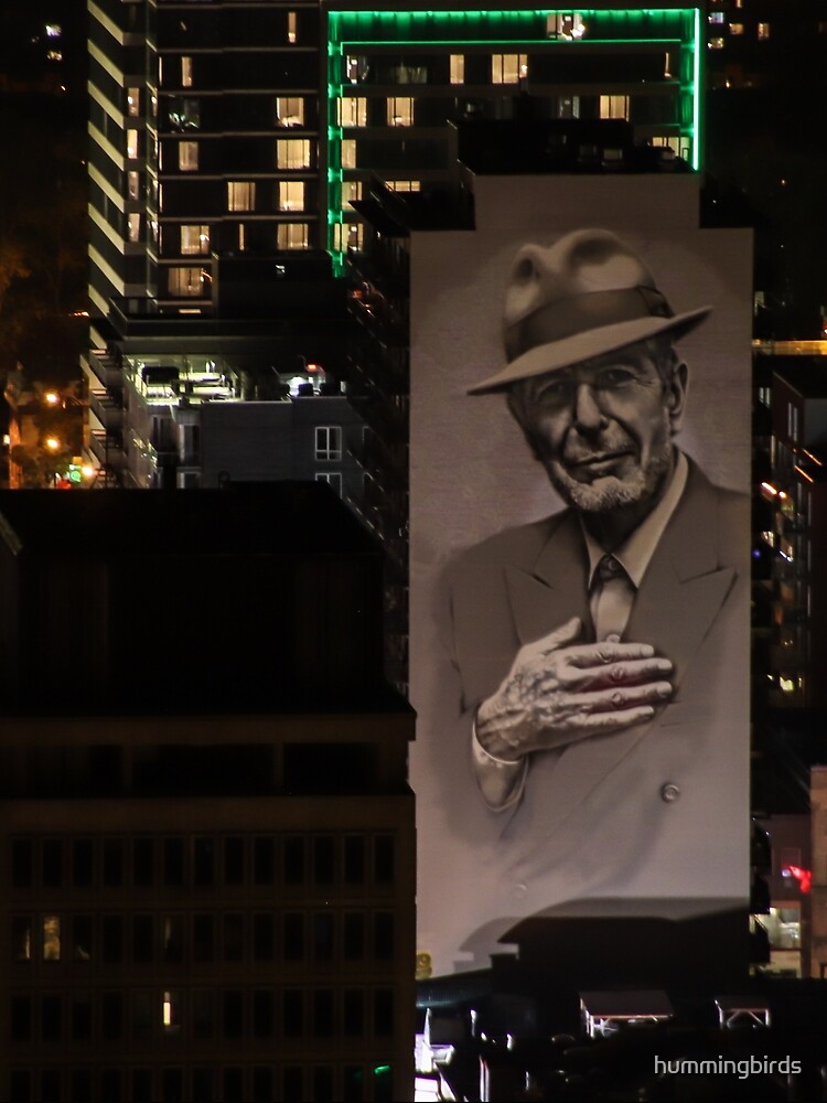 Montreal at Night Home of Leonard Cohen by hummingbirds