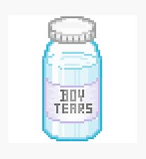 8-bit Boy Tears Photographic Print