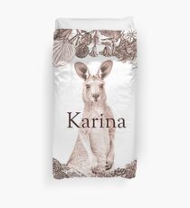 Personalised Name Art Design - Kangaroo Duvet Cover