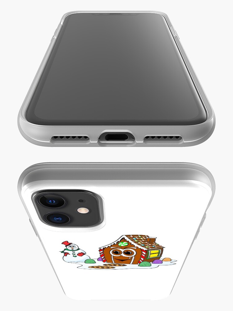Vista alternativa de Funda y vinilo para iPhone Gingerbread House Snowman Cartoon