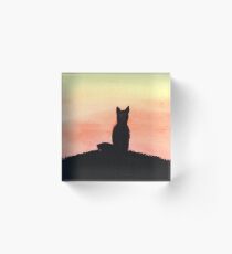 Lonely Sunrise Acrylic Block