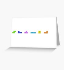 Tetriminos Greeting Card