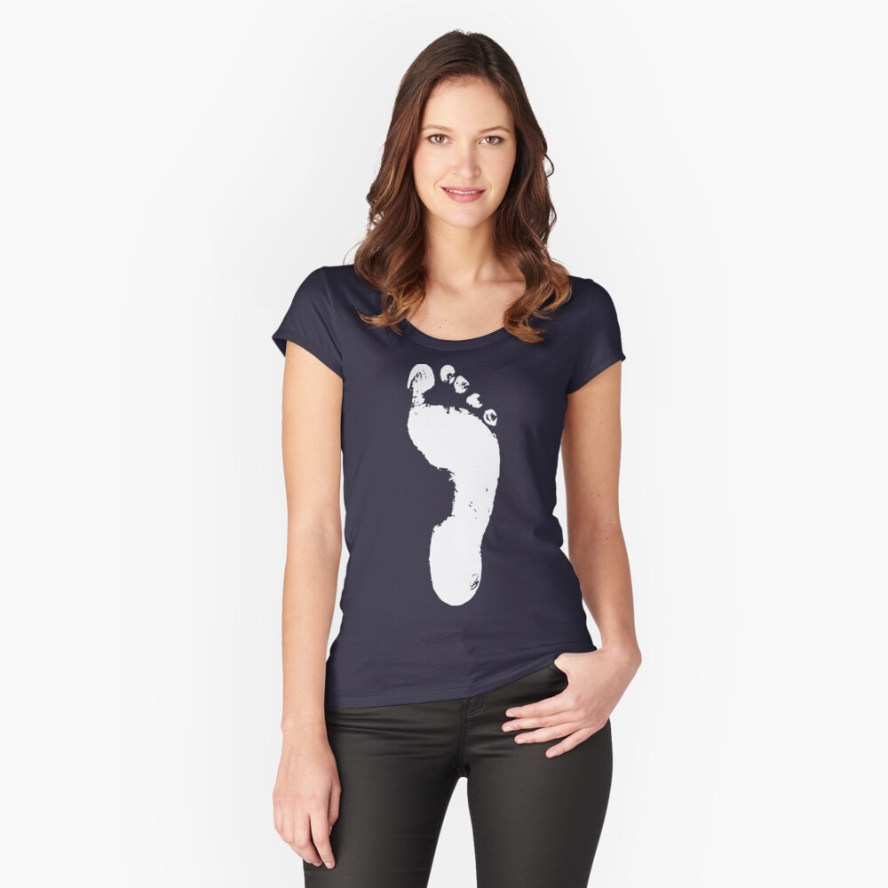 Barefoot - white, front Fitted Scoop T-Shirt