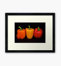 Three Bell Peppers Framed Print