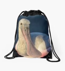 Spoonbill Portrait Drawstring Bag