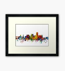 Durham England Skyline Cityscape Framed Print