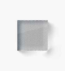Herringbone Broken Twill Weave Pattern Fashion Zig Zag Acrylic Block