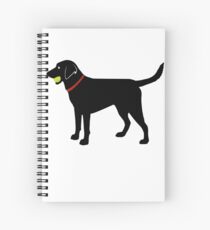 Labrador Retriever Fetch, Black Lab Play Ball Spiral Notebook