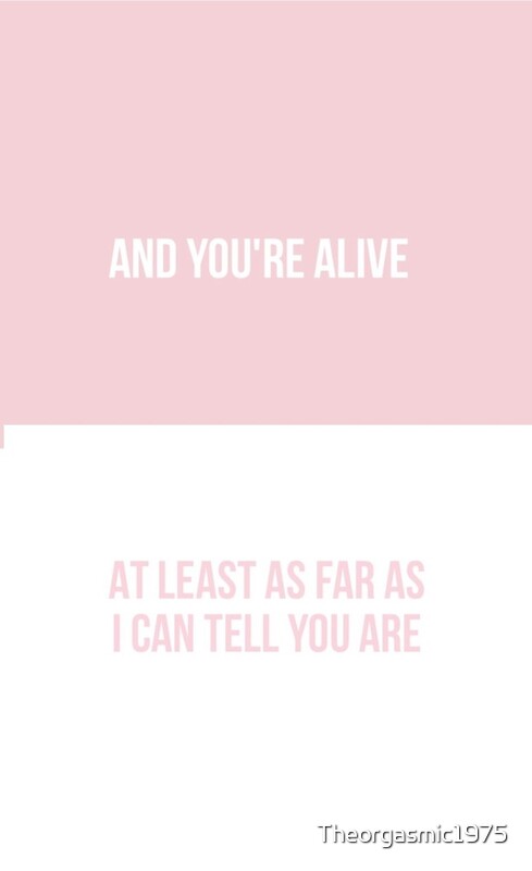 the 1975 you lyrics pink and white" Greeting Cards by ...