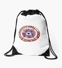 Mandala Cap Shield Drawstring Bag