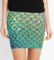 Colorful Glitter Mermaid Scales Mini Skirt