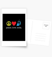 Peace Love Soda Postcards
