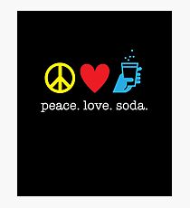 Peace Love Soda Photographic Print