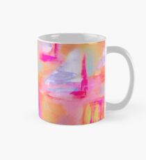 Colorful Abstract Art Sailboat in Pastels Classic Mug