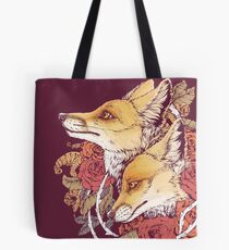 Red Fox Bloom Tote Bag