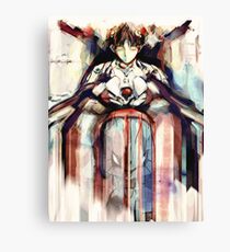 Shinji Evangelion Anime Tra Digital Painting Canvas Print