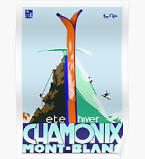 Weinlese-Reise-Plakat Frankreich - Chamonix - Mont Blanc Poster