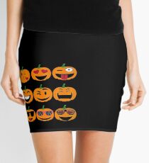 Emoji Pumpkin Halloween Mini Skirt