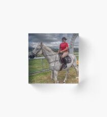 Race Official And Horse Acrylic Block