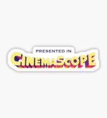 Präsentiert mit dem Retro-Logo von Cinemascope Hollywood Sticker