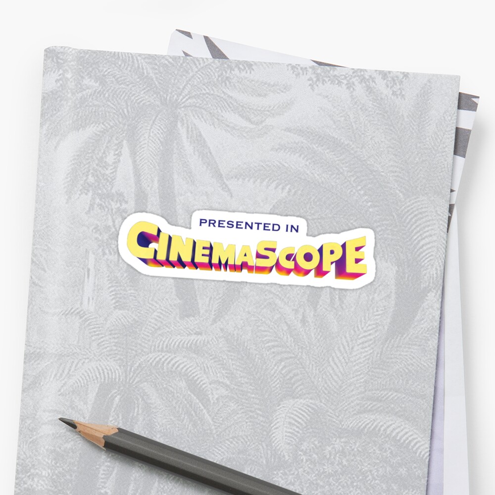 "Presented in Cinemascope hollywood retro logo" Sticker by ...