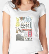 La La Land Illustration Jazz Saxophone Music Musical Women's Fitted Scoop T-Shirt
