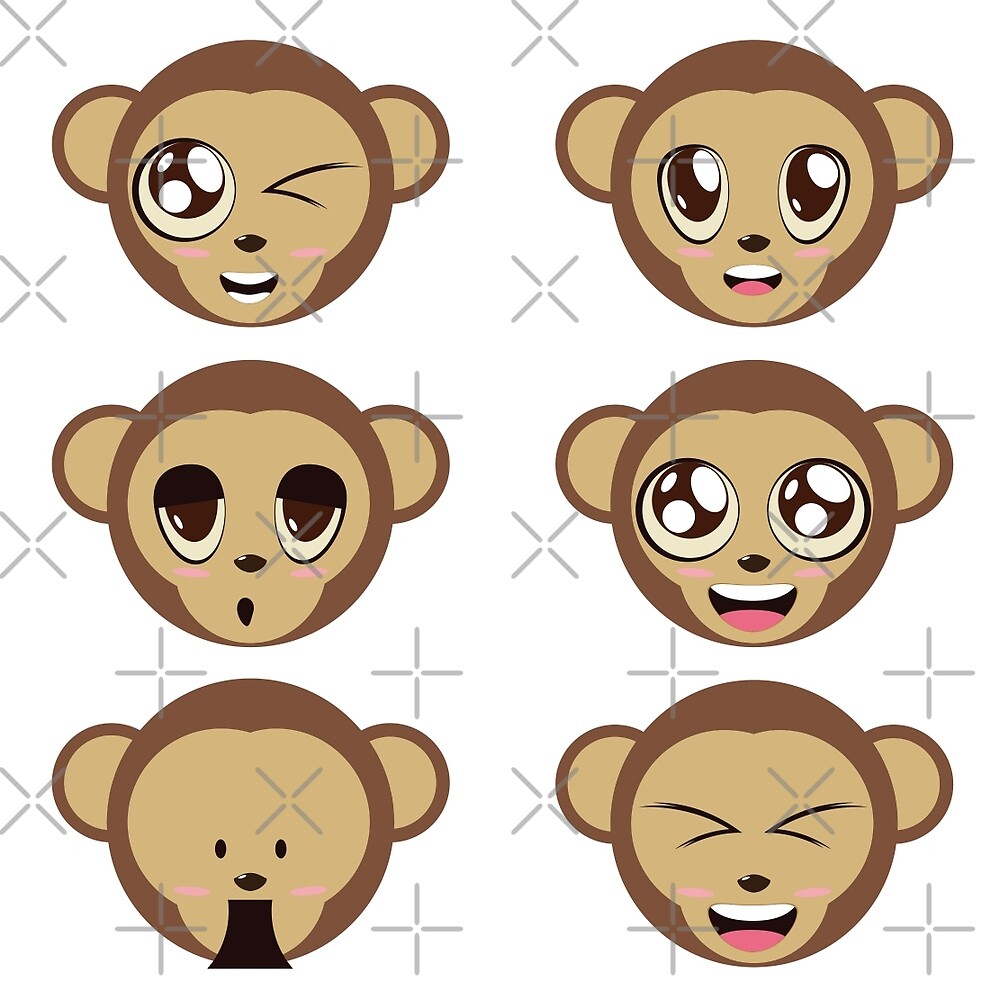 "Monkey Heads" by AnnArtshock Redbubble