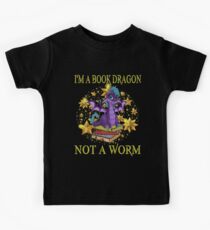 Ziemlich ich bin ein Buch-Drache kein Wurm-Shirt für Frauen-Männer Weihnachtsgeschenk Kinder T-Shirt